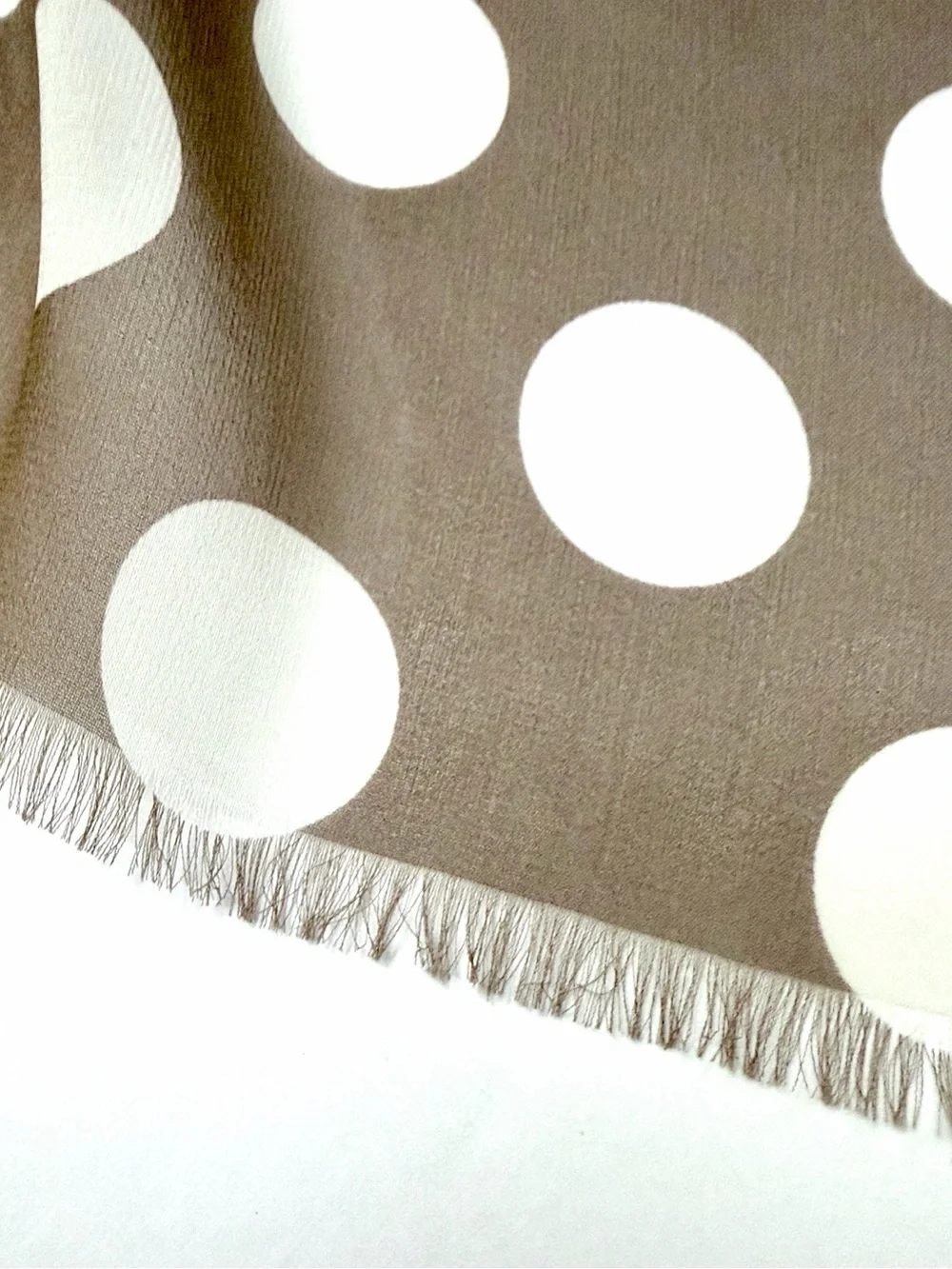 Vintage Gianfranco Ferré Silk Scarf Shawl Wrap 34x78 Roses Polka Dot Taupe Cream